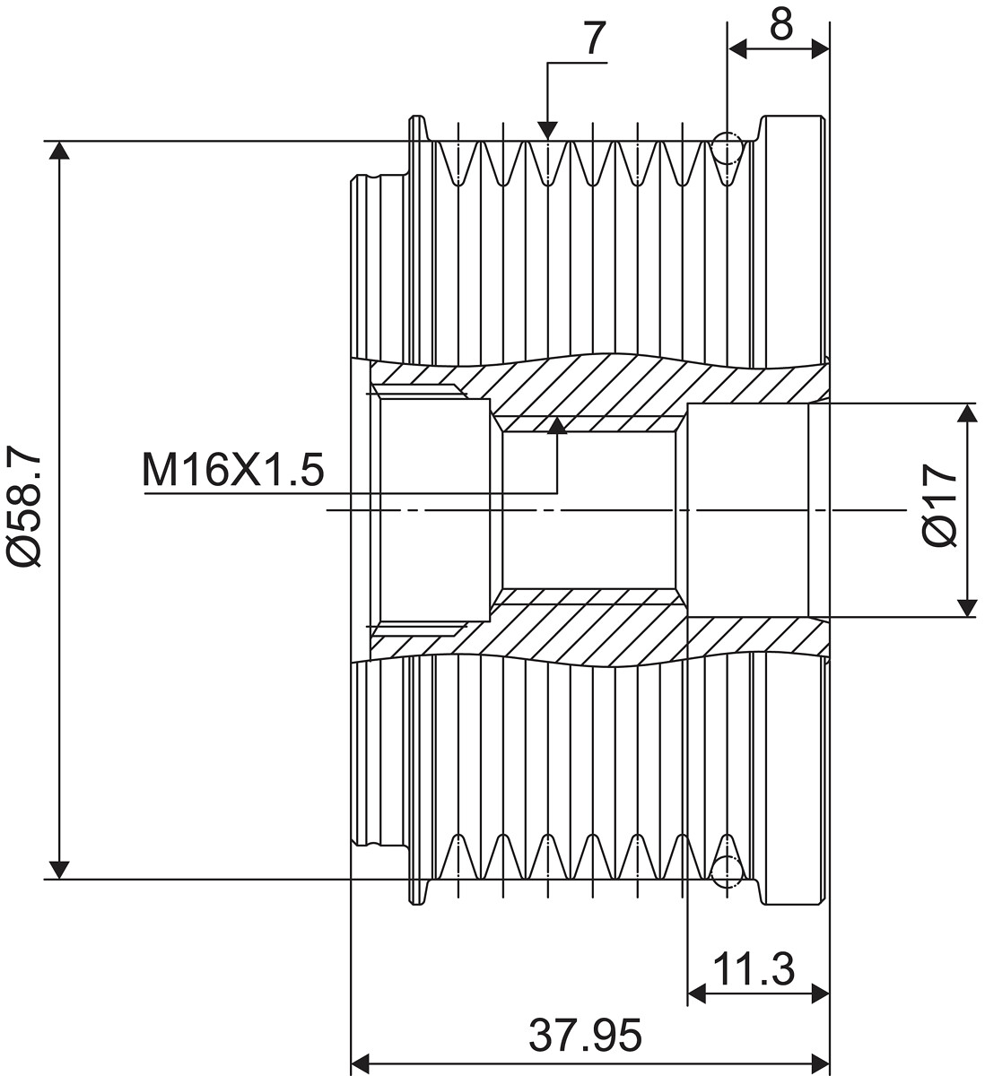 DISPOSITIVO RUOTA LIBERA ALTERNATORE